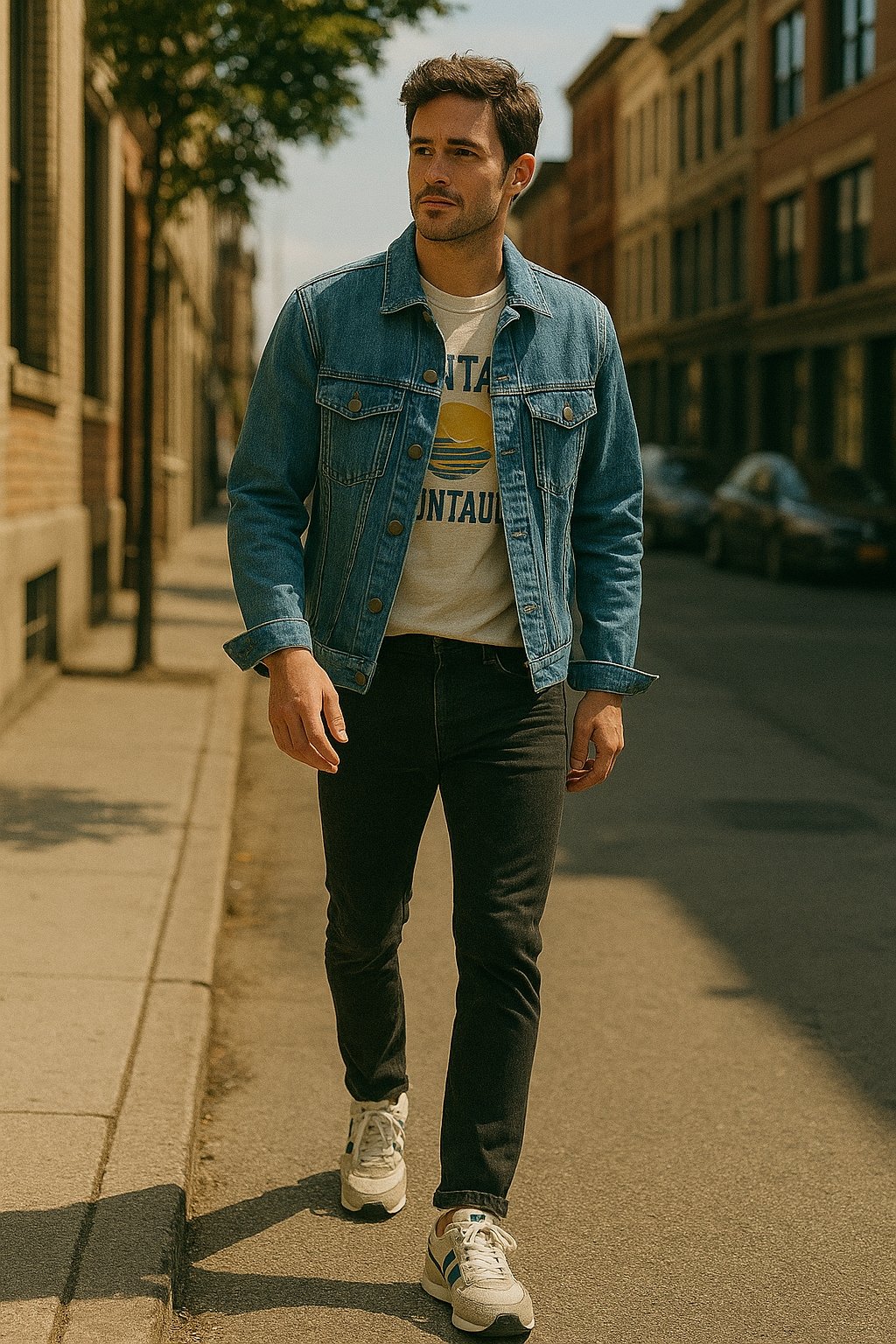 denim summer jacket men city walk